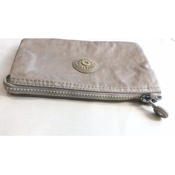 brand new Kipling CREATIVITY LARGE POUCHE metallic silver Multi-use makeup bag - Picture 2 of 7